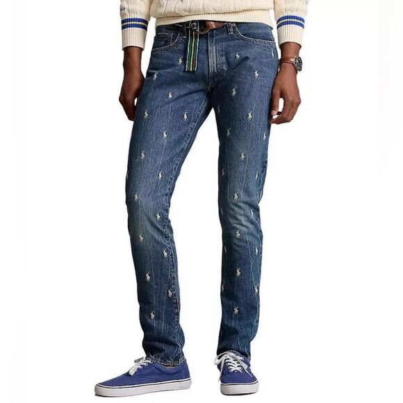 Polo Ralph Lauren Men’s Sullivan Slim-Fit Tapered Embroidered Pony Jeans 30x30 - Picture 3 of 14